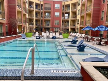 Pool with sun shelves